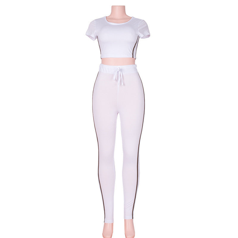 Casual Jumpsuit Romper 2 piece set Outfits Round Neck Hooded Bodycon Short Sleeve Jumpsuits Playsuit Wear