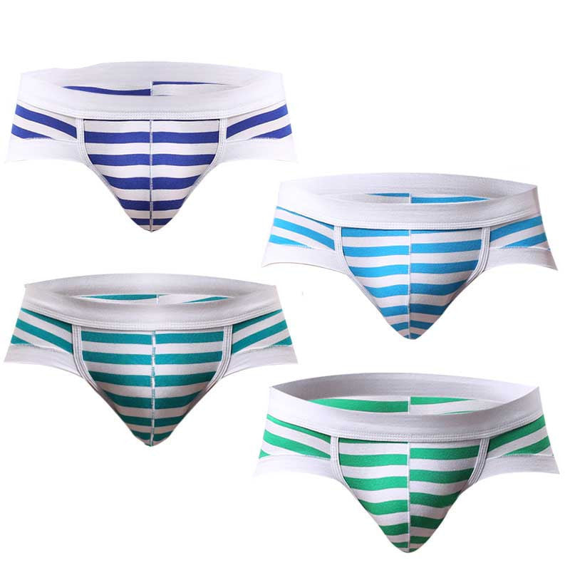 Online discount shop Australia - 4 Pcs/lot Male Underwear Cotton Men Briefs Underwear Sexy Striped Men Briefs Shorts Men Underpants Underwear Briefs Men