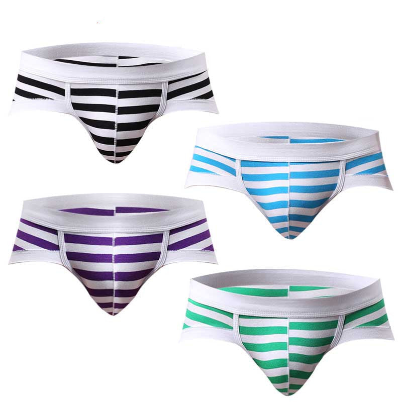 Online discount shop Australia - 4 Pcs/lot Male Underwear Cotton Men Briefs Underwear Sexy Striped Men Briefs Shorts Men Underpants Underwear Briefs Men