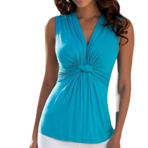 Online discount shop Australia - New Arrival  Womens Ladies Sexy Slim V Neck Bandage Tank Top  Casual Loose Fitness Bustier Blouse Vest Shirt Z2