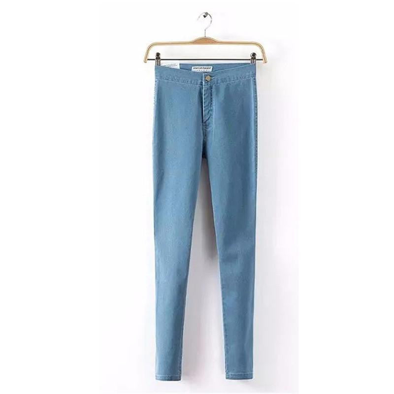 women jeans high waist denim slim casual sexy pencil pants washed trousers skinny jeans