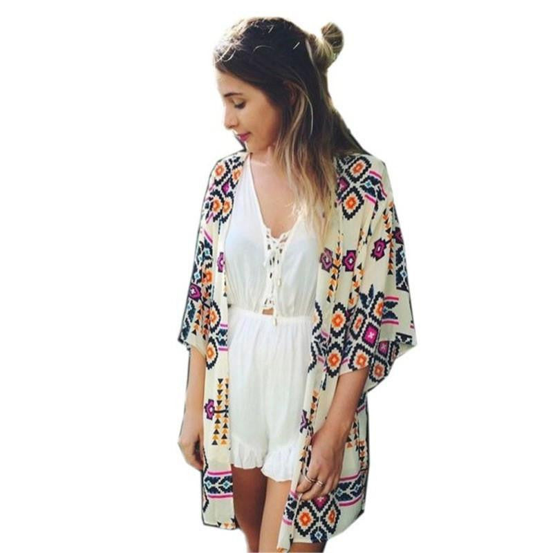 tops women blouses printed shirts casual cardigan plus size