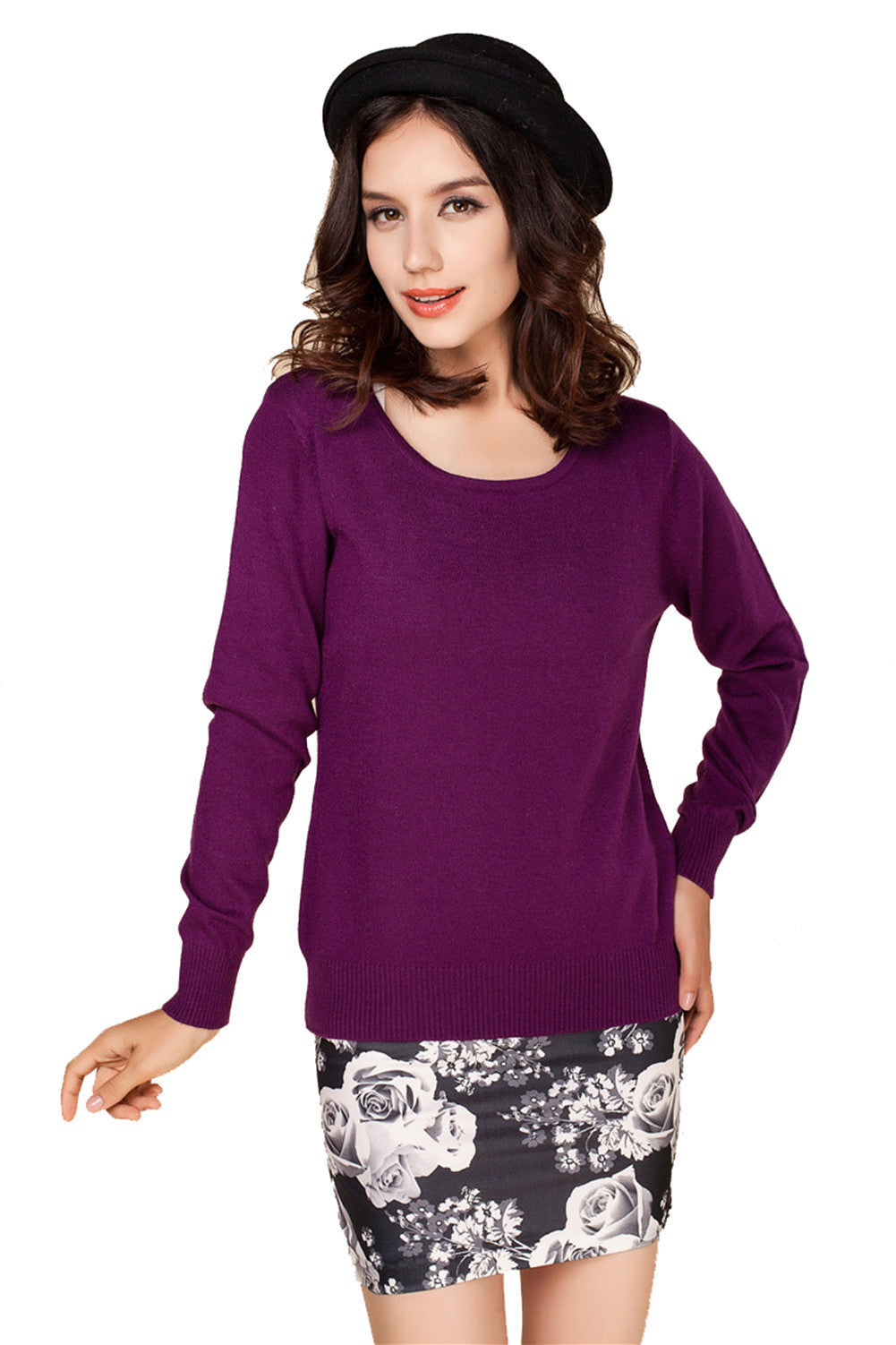 Online discount shop Australia - Cashmere Sweater Women Sweaters and Pullovers Women Fashion O Neck Solid Color Long sleeve XXL Knitted Sweater