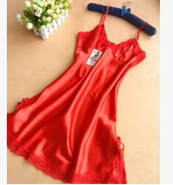 sexy night dress women silk slips ladies lace slip sleepwear