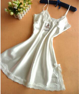 sexy night dress women silk slips ladies lace slip sleepwear