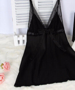 deep V-neck sleepwear HOT women Silk slips ladies full lace slips M-L-XL-XXL