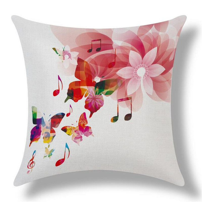Online discount shop Australia - Cotton Linen Cushion Music Score Print Home Decor Cushion Bed Car Throw Pillows Decorative