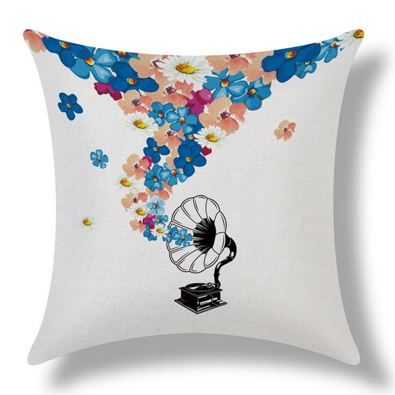 Online discount shop Australia - Cotton Linen Cushion Music Score Print Home Decor Cushion Bed Car Throw Pillows Decorative