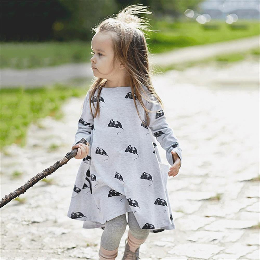 Online discount shop Australia - Girls Clothing Dresses Cartoon Mouse Style Children Princess Dresses Kids Clothes
