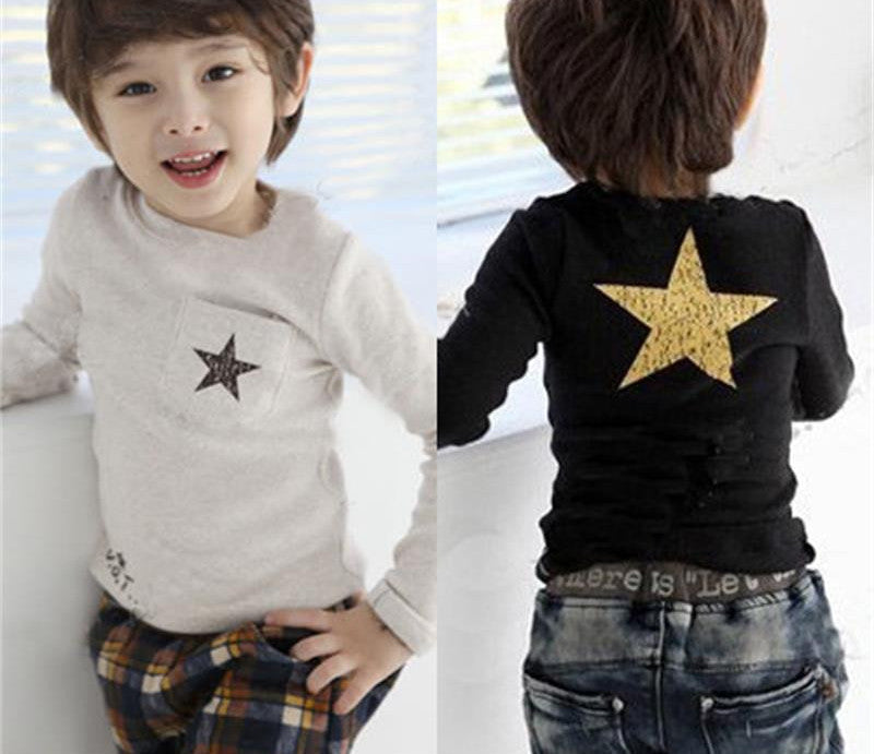 Online discount shop Australia - Cartoon star clothes costume kid clothes long sleeve t shirts girls boys' t-shirts