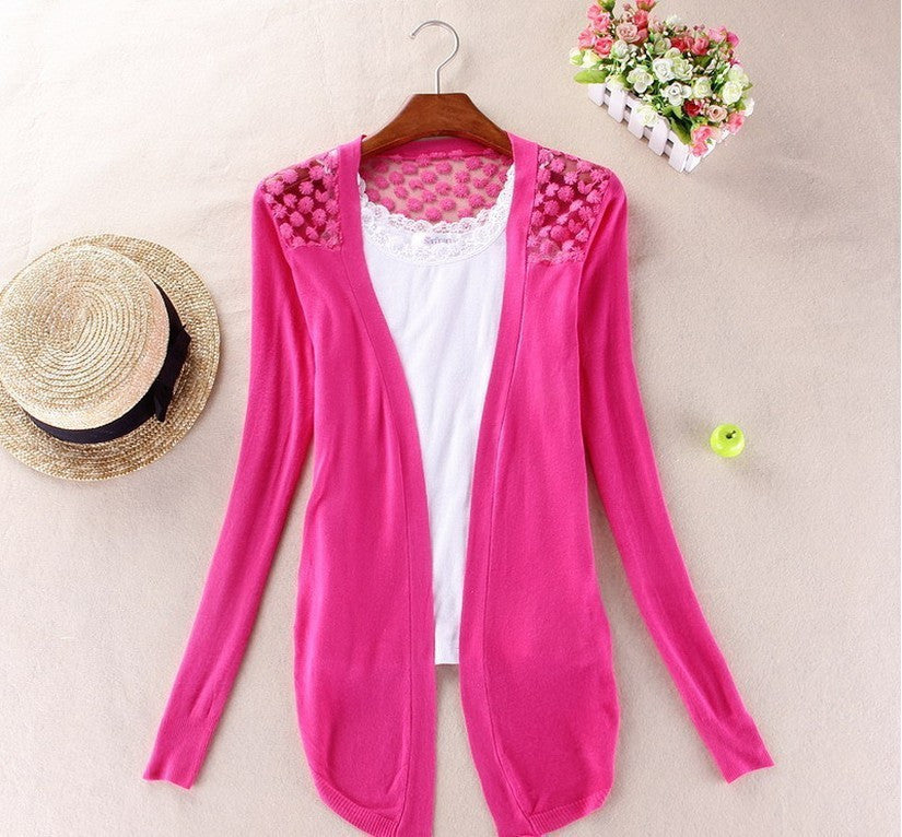 Online discount shop Australia - 21Color New Style  Fashion Jacket Girl Women's Lace Sweet Crochet Knit Blouse Cardigan Outerwear Coat
