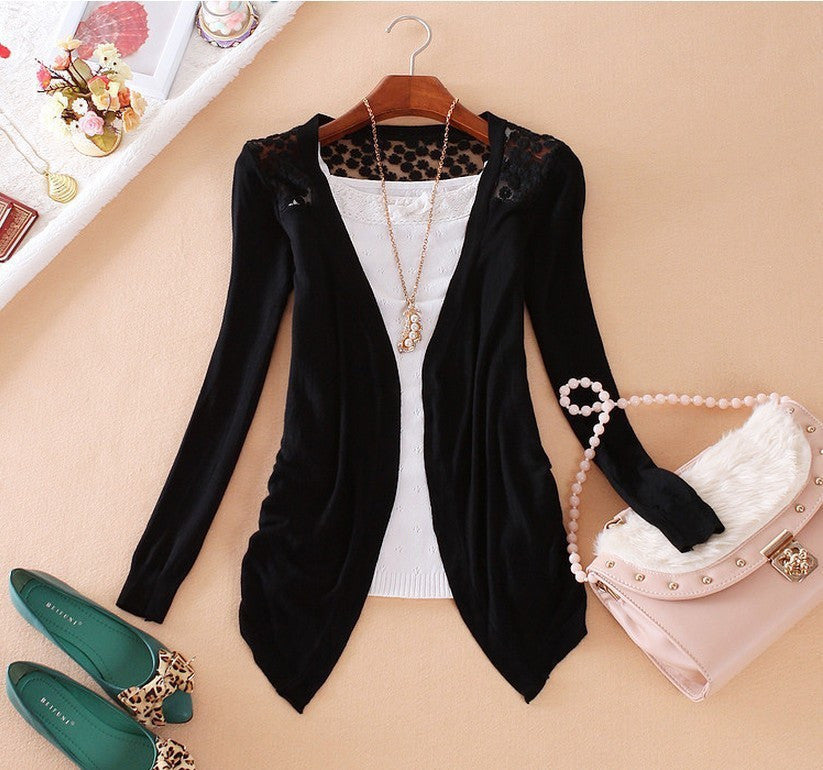 Online discount shop Australia - 21Color New Style  Fashion Jacket Girl Women's Lace Sweet Crochet Knit Blouse Cardigan Outerwear Coat