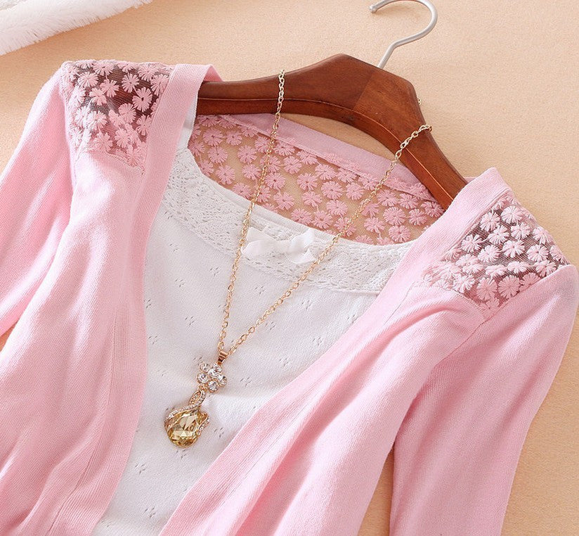 Online discount shop Australia - 21Color New Style  Fashion Jacket Girl Women's Lace Sweet Crochet Knit Blouse Cardigan Outerwear Coat