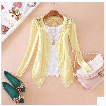 Online discount shop Australia - 21Color New Style  Fashion Jacket Girl Women's Lace Sweet Crochet Knit Blouse Cardigan Outerwear Coat
