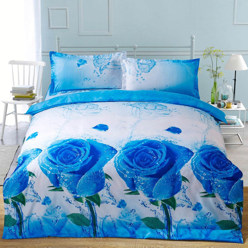 Online discount shop Australia - 4pcs/set 3D Reactive Printed Bedding Set Bedclothes Suit Queen Size Duvet Cover+Bed Sheet+2 Pillowcases Home Textiles