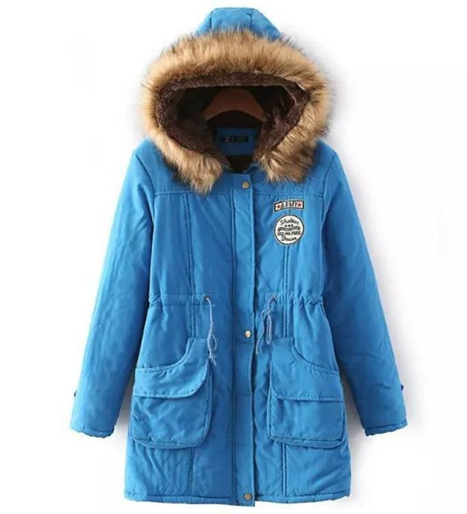 Womens Parkas Coat Jackets Women Thicken Warm Fur Collar Plus Size Parkas for Women Long warm Parka