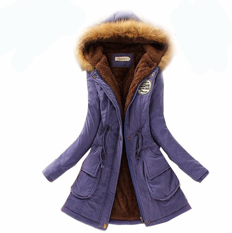 Womens Parkas Coat Jackets Women Thicken Warm Fur Collar Plus Size Parkas for Women Long warm Parka