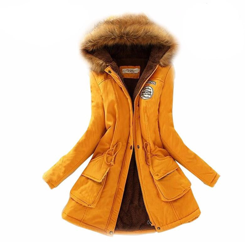 Womens Parkas Coat Jackets Women Thicken Warm Fur Collar Plus Size Parkas for Women Long warm Parka
