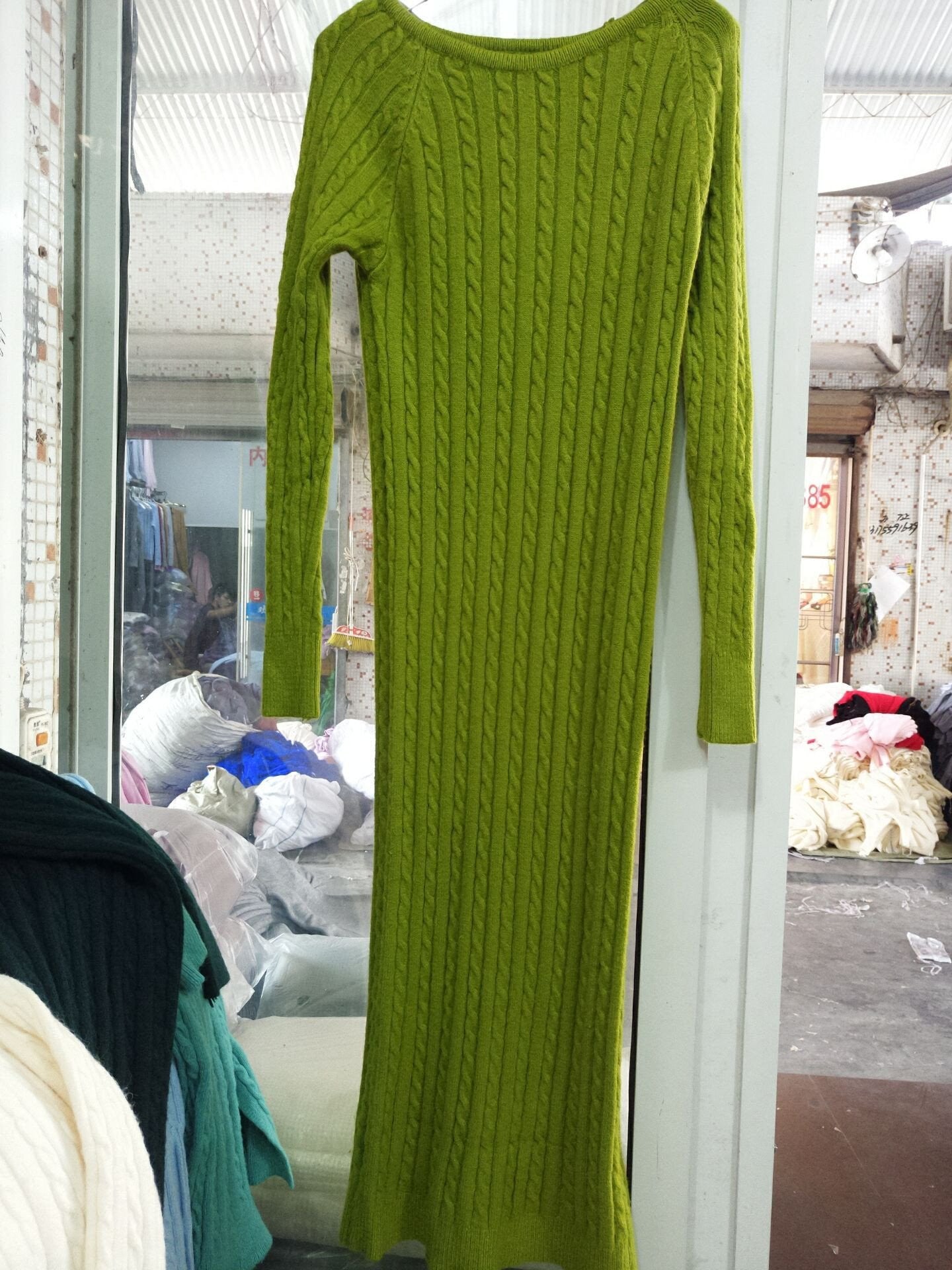 Twist Women long sweater Autumn Dress sexy slim Bodycon Dresses Elastic Skinny Split Brief Knitted Dress vestidos