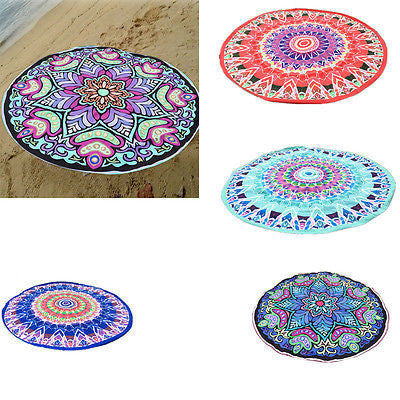 Round Mandala Indian Hippie Boho Tapestry Beach Picnic Throw Towel Mat Blanket