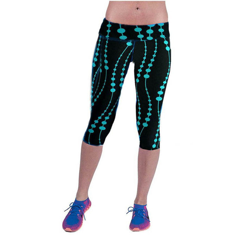 Online discount shop Australia - Durable Fashion women Leggings High Waist Fitness Pants Sweatpants Printed Stretch plus size Cropped Leggings
