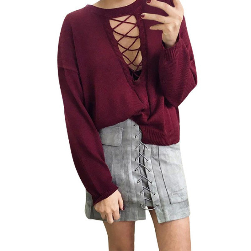 Online discount shop Australia - Lace Up Suede Leather Women Skirt 90's Vintage Pocket Preppy Short Skirt High Waist Casual Mini Skirts