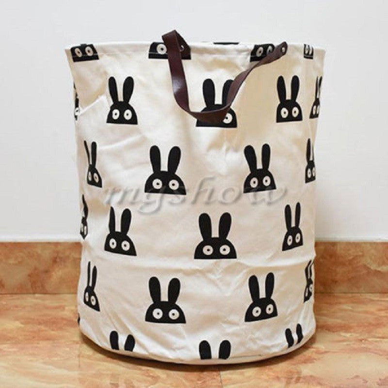 Online discount shop Australia - Canvas Decorative Storage Baskets Bins Kids Toy Clothing Organizer Laundry Bags