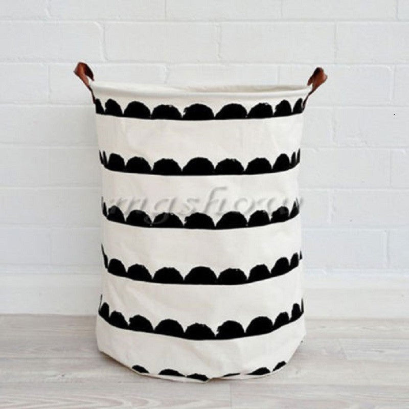 Online discount shop Australia - Canvas Decorative Storage Baskets Bins Kids Toy Clothing Organizer Laundry Bags