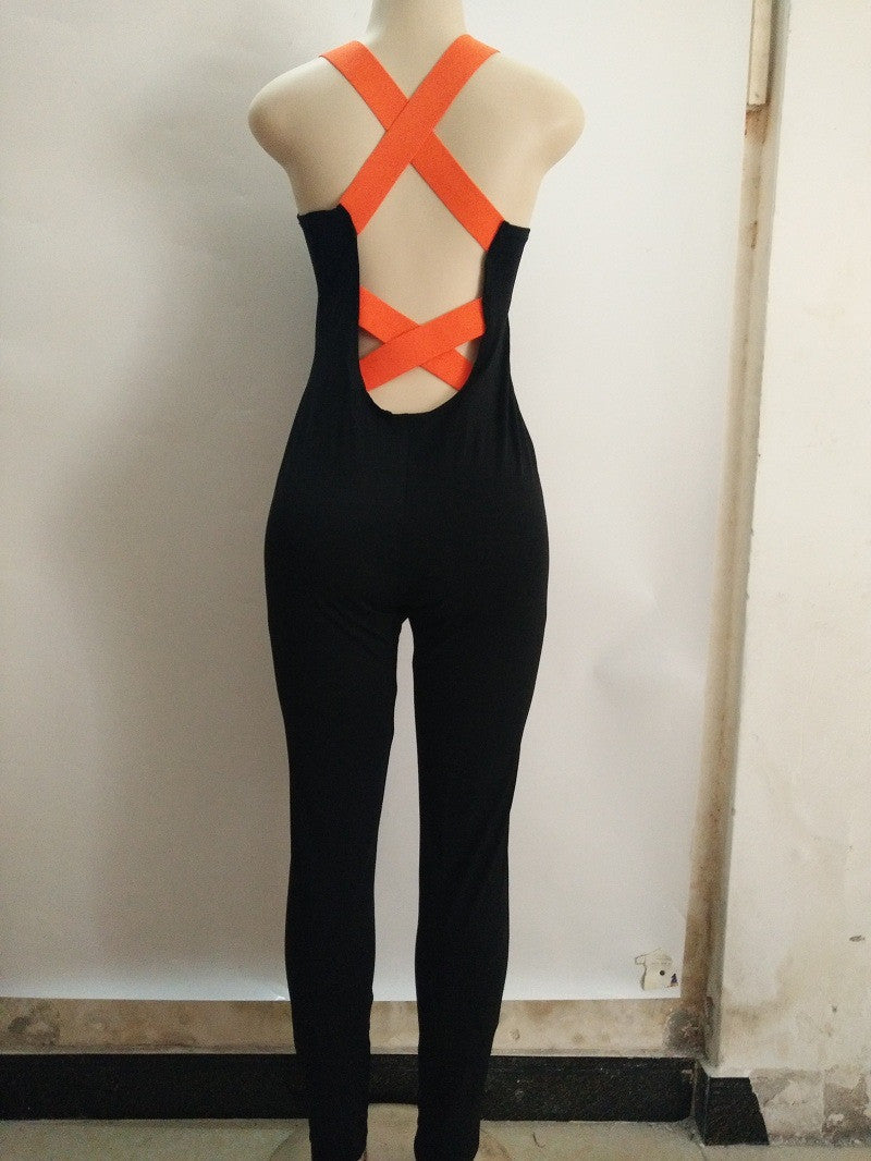 Online discount shop Australia - Fashion Women Bandage Stretch Jumpsuit Sexy Backless Cross Trousers Ladies Out Wear Plus Size Shealth Slim Jumpsuits