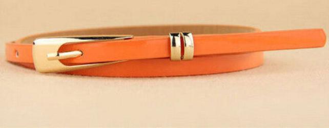 Online discount shop Australia - Fashion Skinny Neon Metal Buckle Brand Female Leather Thin Belt Woman Waistband Girdle Cummerbunds Waist Belts for Women ZL190