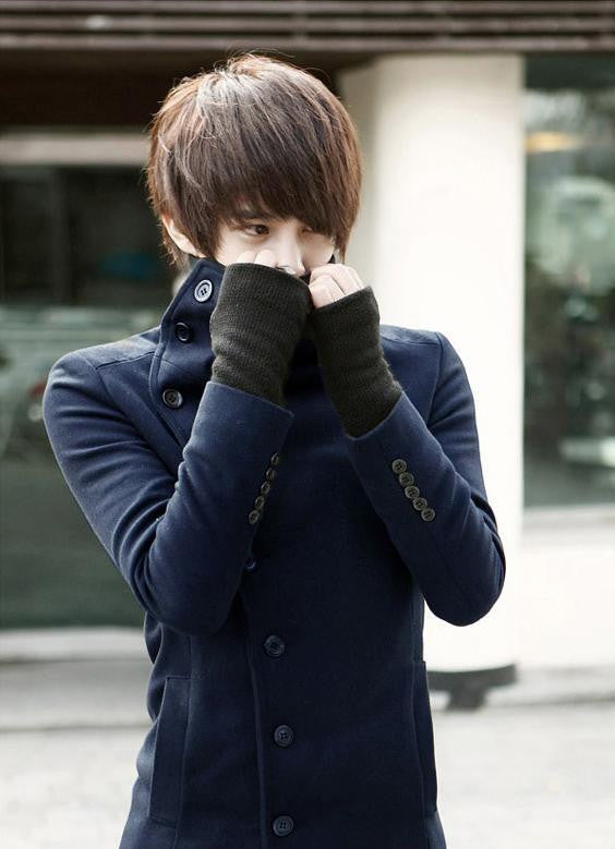 Online discount shop Australia - Mens long coat Men's wool Coat Turn down Collar sing Breasted men trench coat 49