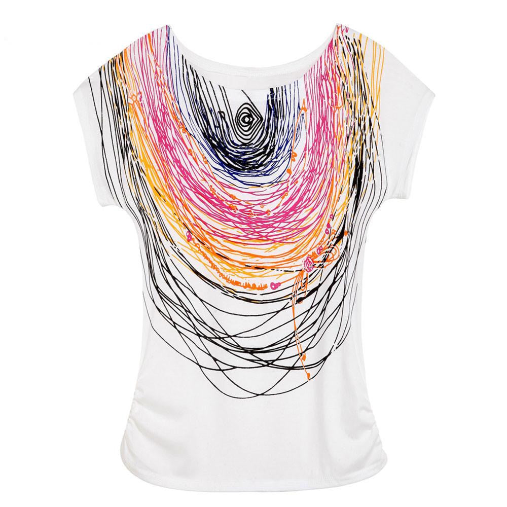 Womens Clothes Casual Printed Cotton Vintage Short-sleeve Elastic Brand Women T-shirt Tops for Women