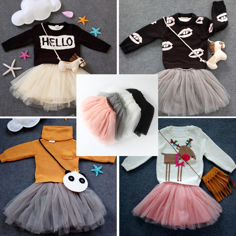 Online discount shop Australia - MAKA Kids Baby Girls Skirt Kids Cute Ball Gown Dance Pettiskirt Net Veil Skirt Toddler Wedding Party Fluffy Tulle TUTU Skirts