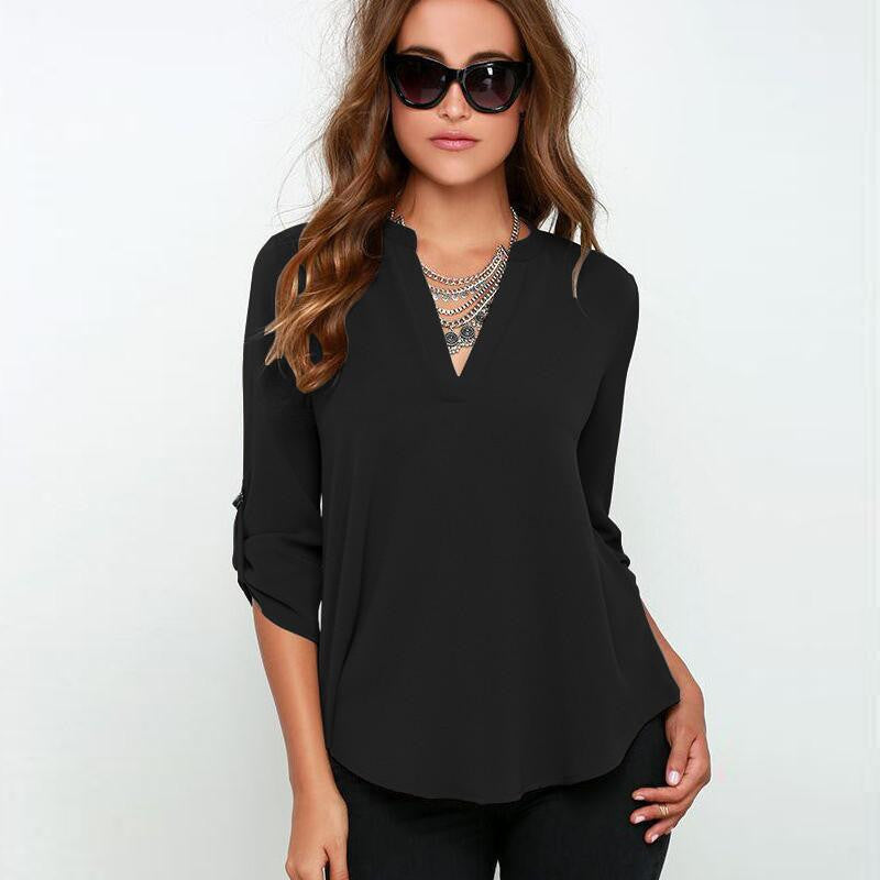 Tops Shirts Womens Plus Size 6XL Long Sleeve Fashion Vintage Casual Chiffon Blouses Women XXXXL 5XL