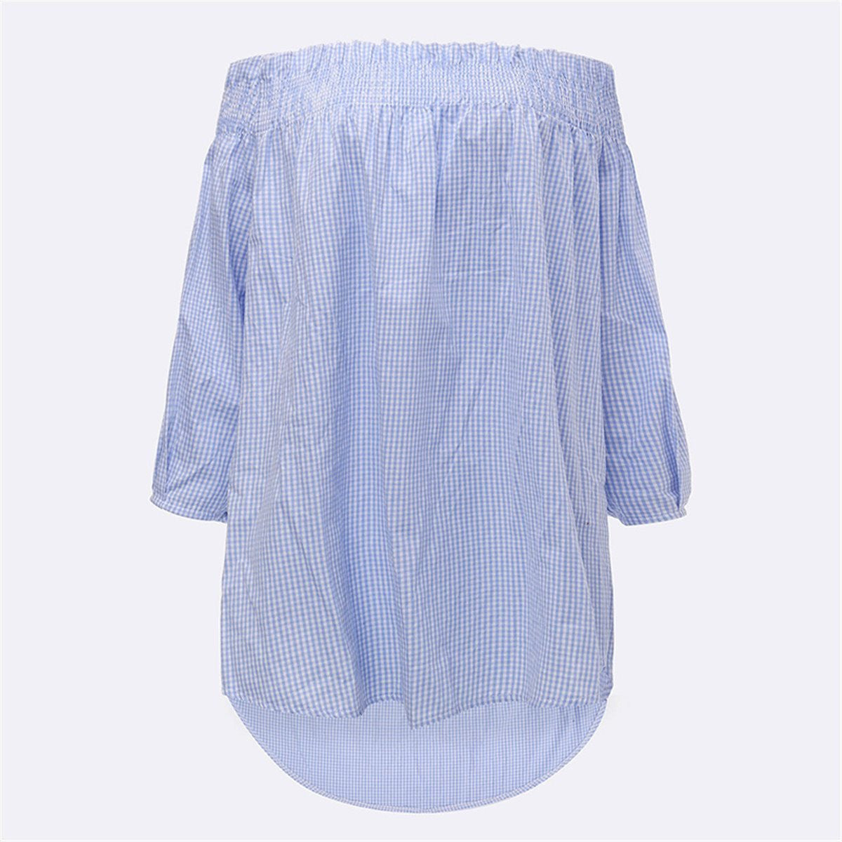 Women Off Shoulder Slash Neck Striped Casual Slim Bow Blouse Tops Plus Size Party Shirts