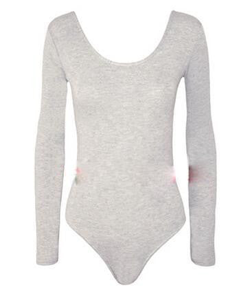 Women Blouses Slimming O-Neck Long Sleeve Bodysuit Solid Women Tops Vintage Body Women Shirts LT7