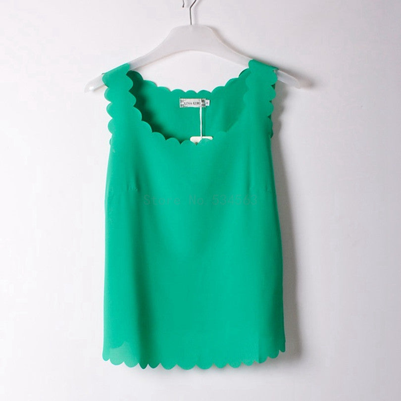 Online discount shop Australia - Fashion wave Neck   Plus Size Chiffon Shirt For Women'S Blouse Tops Office Shirts Blouses Clothes