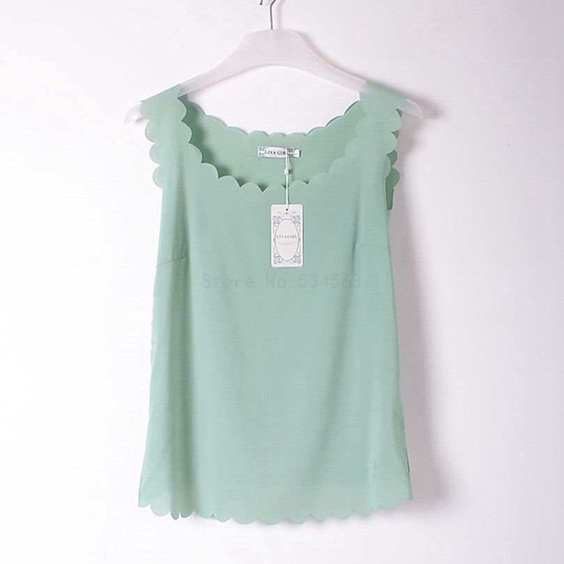 Online discount shop Australia - Fashion wave Neck   Plus Size Chiffon Shirt For Women'S Blouse Tops Office Shirts Blouses Clothes