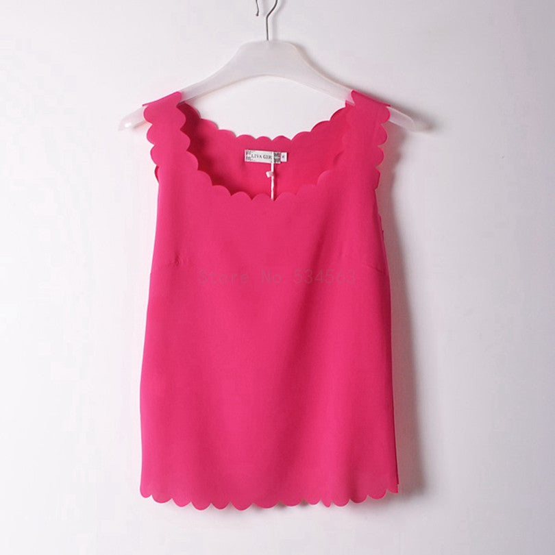 Online discount shop Australia - Fashion wave Neck   Plus Size Chiffon Shirt For Women'S Blouse Tops Office Shirts Blouses Clothes