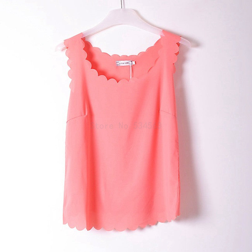 Online discount shop Australia - Fashion wave Neck   Plus Size Chiffon Shirt For Women'S Blouse Tops Office Shirts Blouses Clothes