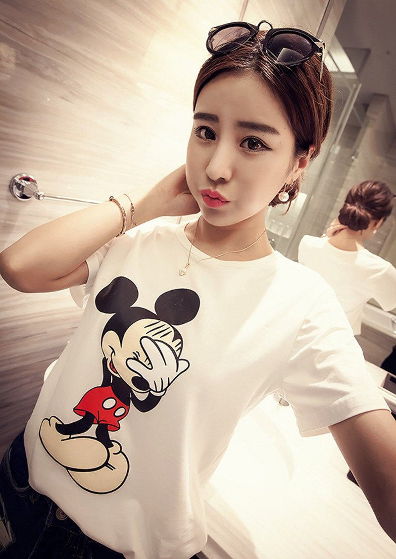 women blouses fashion printed brief wild social korean female shirts