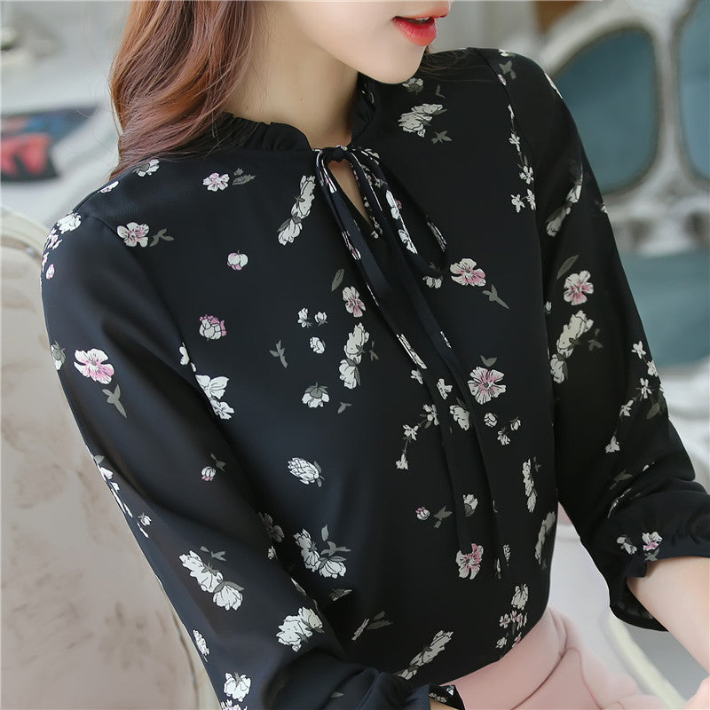 Online discount shop Australia - New Arrival Korean Slim Commuter Solid Color Long-sleeved Shirt blouses Career Women Plus Strand Collar Tops 288J 20