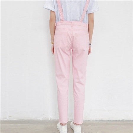 Online discount shop Australia - 4 Colors Denim Jumpsuit Korean Preppy Style Fashion Pocket Womens Jeans Jumpsuit Girls Casual Denim Overalls Skinny Women