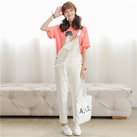 Online discount shop Australia - 4 Colors Denim Jumpsuit Korean Preppy Style Fashion Pocket Womens Jeans Jumpsuit Girls Casual Denim Overalls Skinny Women