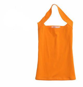 Women Halter Neck Sheath slim vest sexy camis soft Candy colors cotton shirt tank tops sleeveless garment for girl