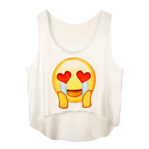 Women's Crop Tank Tops Vest Sleeveless Cartoon Beach Casual Tanks T-Shirt
