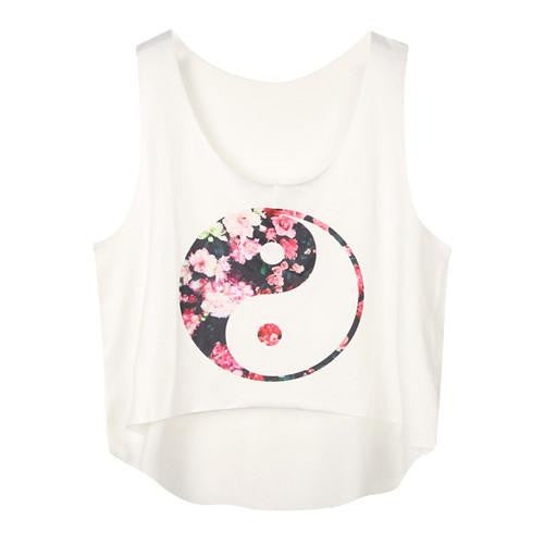 Women's Crop Tank Tops Vest Sleeveless Cartoon Beach Casual Tanks T-Shirt