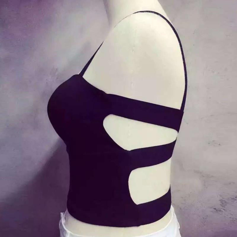 Women's Stray Bralette Bralet Cut Out Bra Bustier Crop Top Tank Tops Blouse Corset Party
