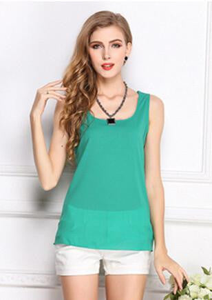 Online discount shop Australia - Fashion   Women Clothes Chiffon Vest Sleeveless Tops Causal t shirt Women Vest tops 16 colors Vest Fashion