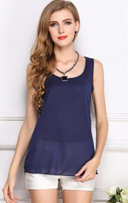 Online discount shop Australia - Fashion   Women Clothes Chiffon Vest Sleeveless Tops Causal t shirt Women Vest tops 16 colors Vest Fashion